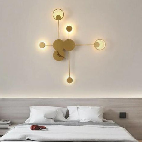 Led Clock Wall Lamp 6772-G