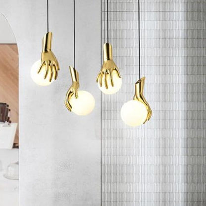 Creative Golden Hand Pendant Light