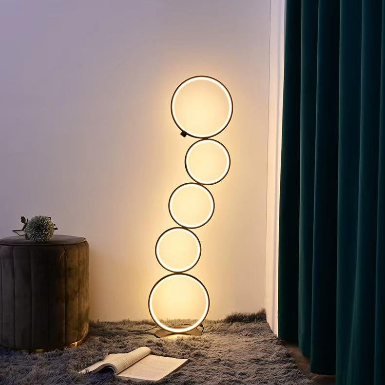 Modern Led Rings Floor Lamp