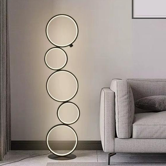 Modern Led Rings Floor Lamp