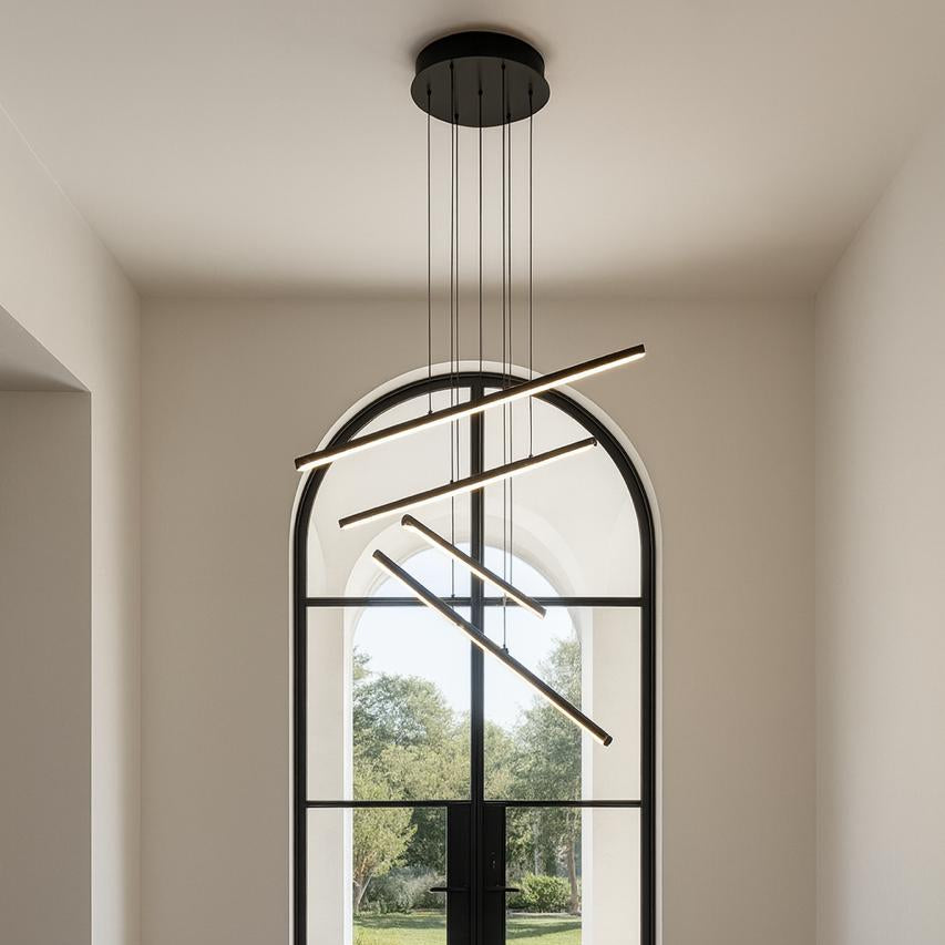 Artistic Led Linear Lines  Chandelier