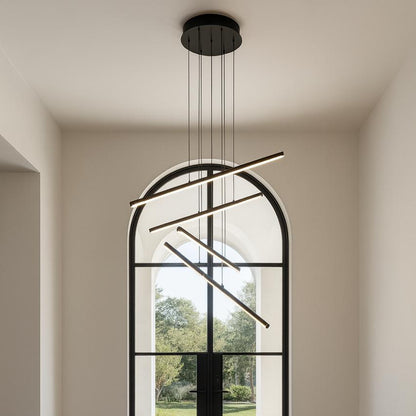 Artistic Led Linear Lines  Chandelier