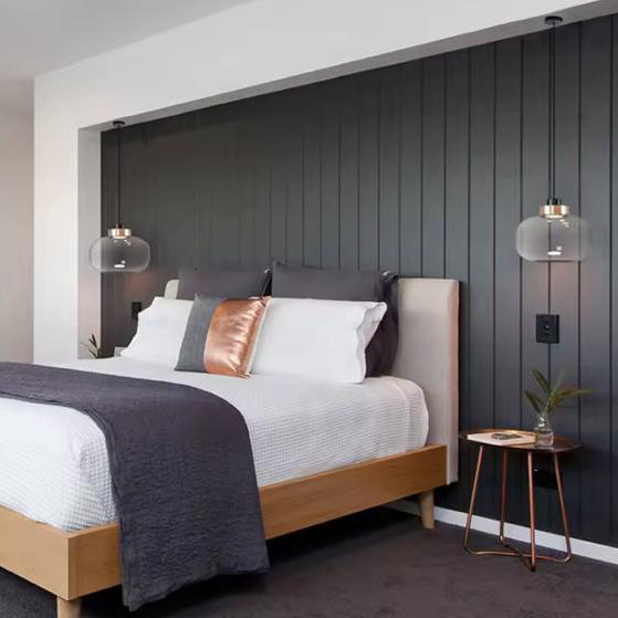 Modern Wide Jar Glass Pendant Light