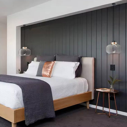 Modern Wide Jar Glass Pendant Light