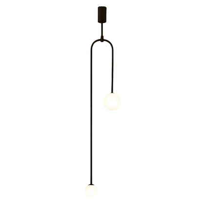 Long Head Double Glass Pendant Light