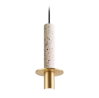 Nordic Industrial Gold Terrazzo Pendant Light
