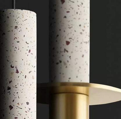 Nordic Industrial Gold Terrazzo Pendant Light