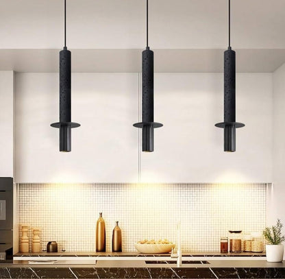 Nordic Industrial Black Terrazzo Pendant Light
