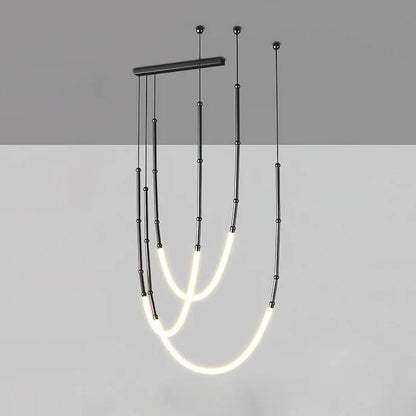 Modern Black Metal LED Chandelier