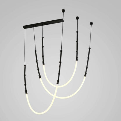 Modern Black Metal LED Chandelier