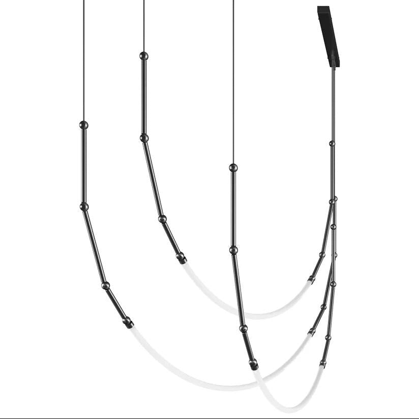 Modern Black Metal LED Chandelier