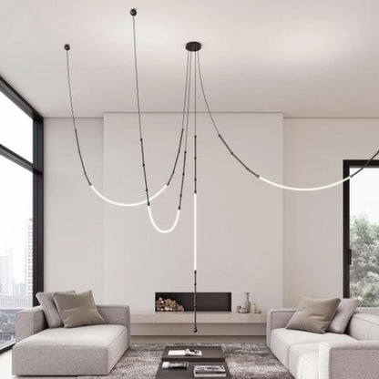 Modern Black Metal LED Chandelier