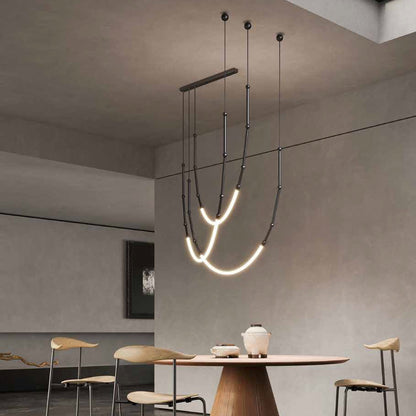 Modern Black Metal LED Chandelier