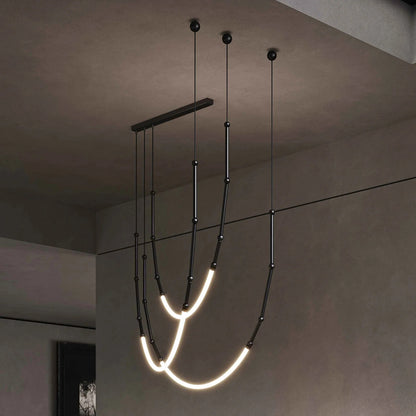 Modern Black Metal LED Chandelier