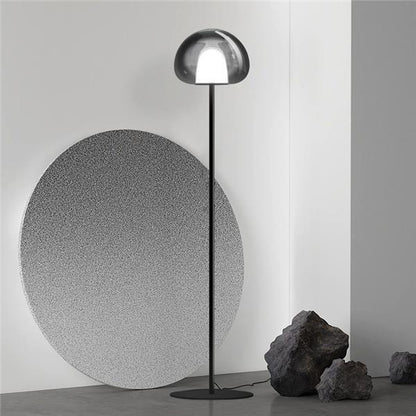 Smoked Glass Floor Lamp
