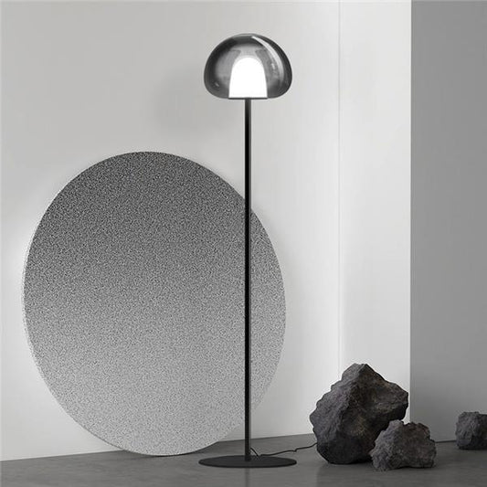 Smoked Glass Floor Lamp
