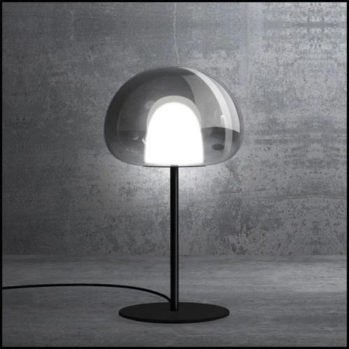 Smoked Glass Table  Lamp