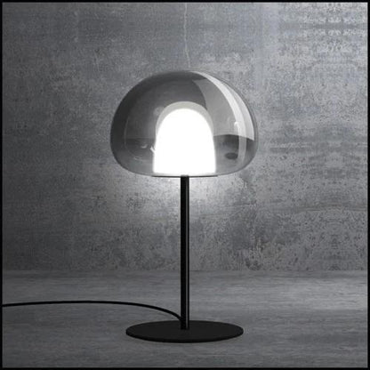 Smoked Glass Table  Lamp