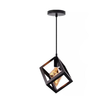 Black Square Pendant Light