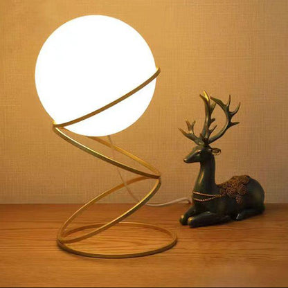 Modern Milky Glass LedTable Lamp