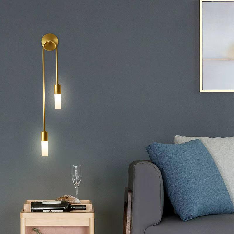 Nordic Gold U-Tube Led Wall Lamp