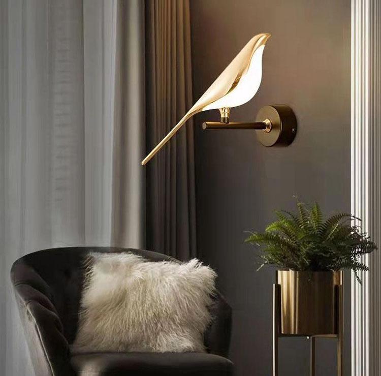 Golden Bird Wall Lamp