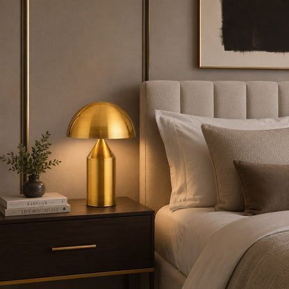 Lumiere Golden Cap Table Lamp