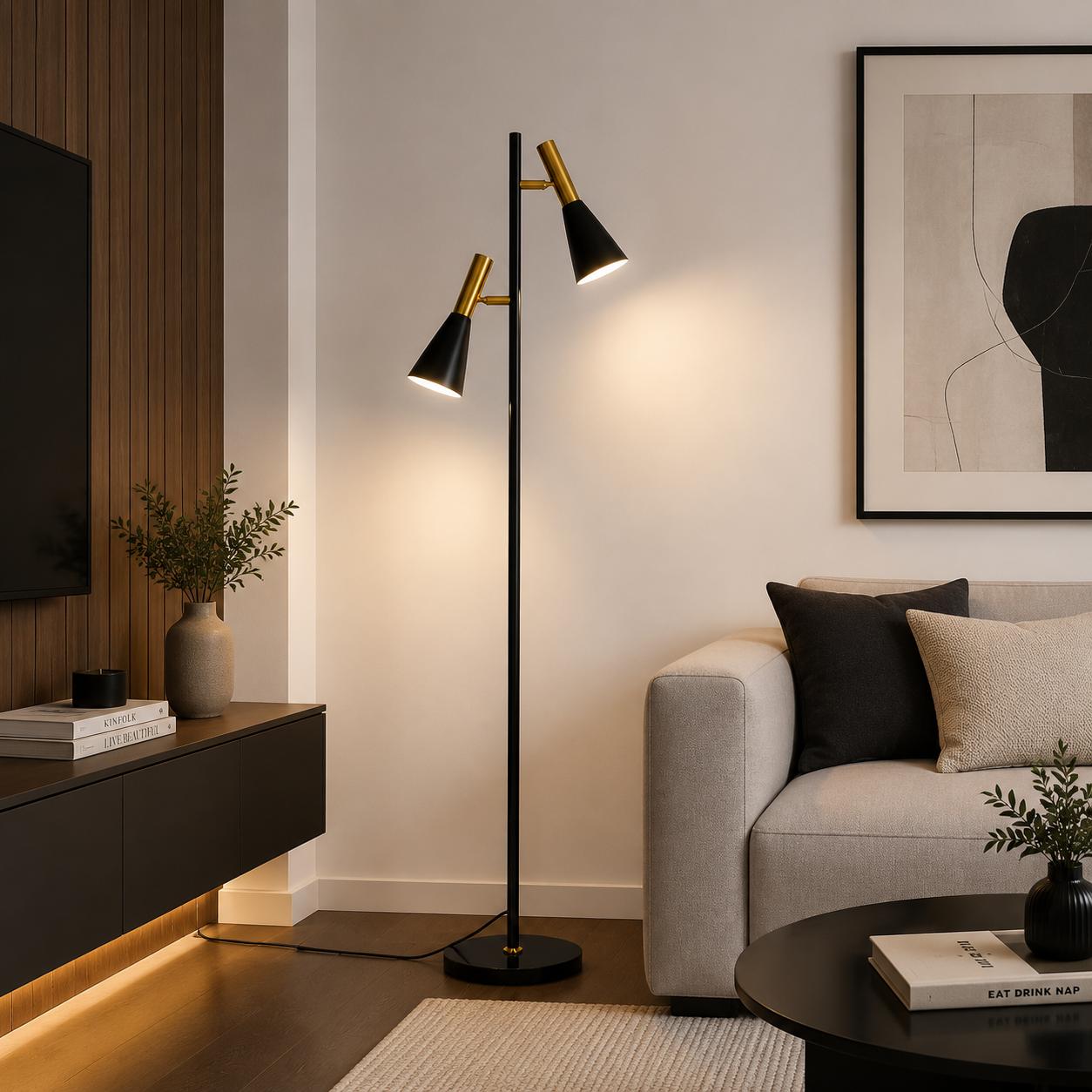 Orbelle Double Head Floor Lamp