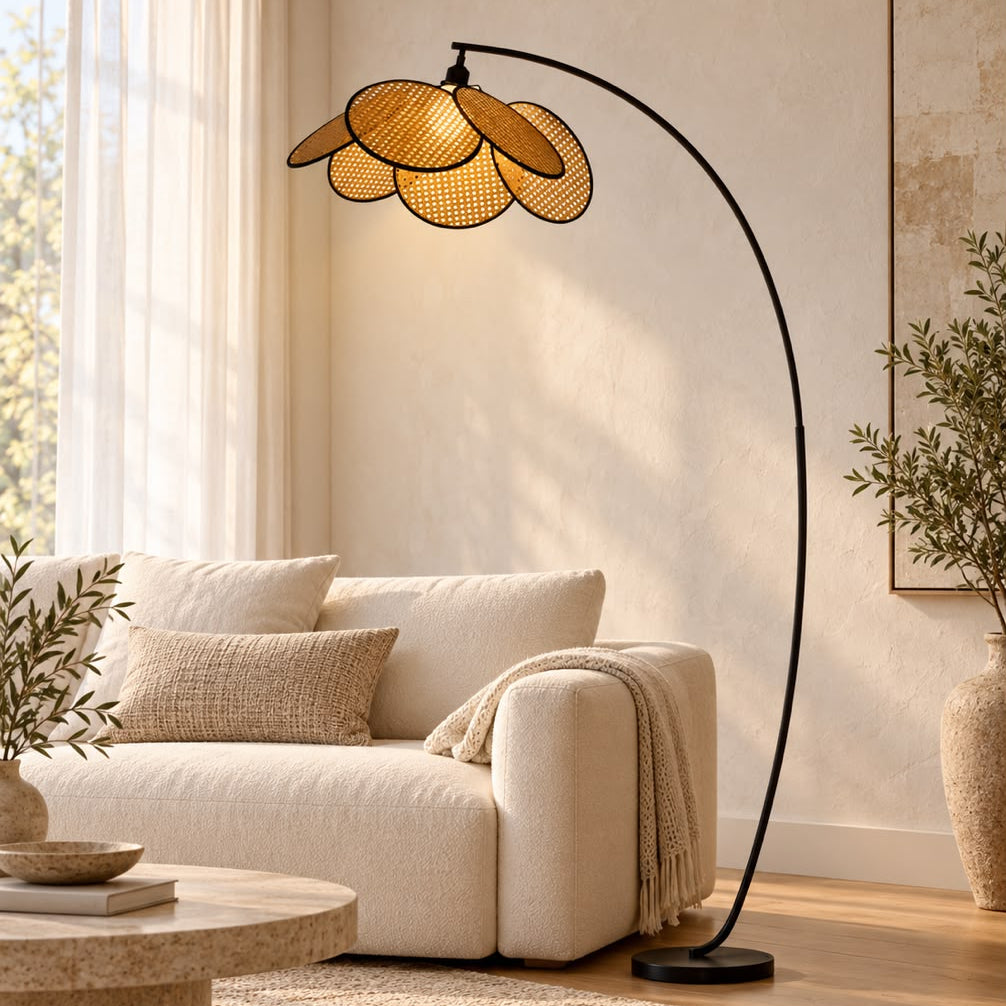 Petal Arc With Flower Woven Shade