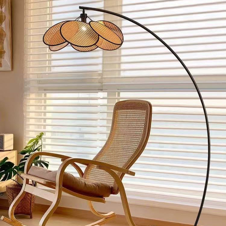 Petal Arc With Flower Woven Shade