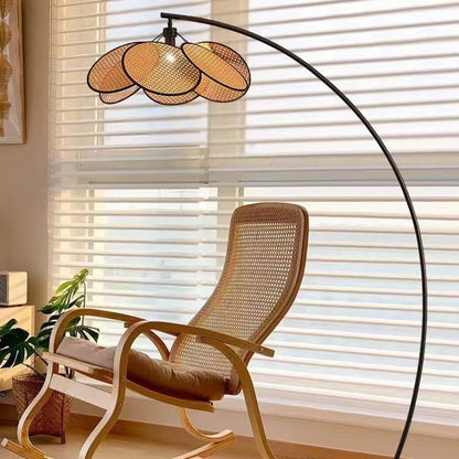 Petal Arc With Flower Woven Shade