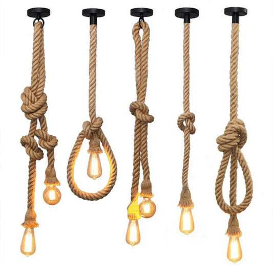 Vintage Rope Pendant Light