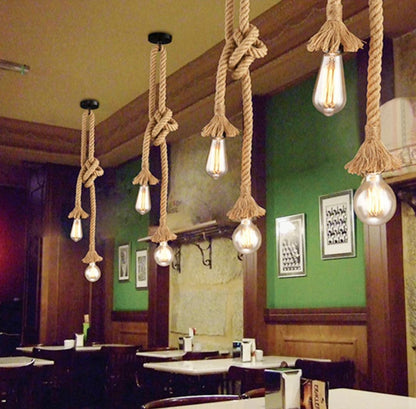 Vintage Rope Pendant Light