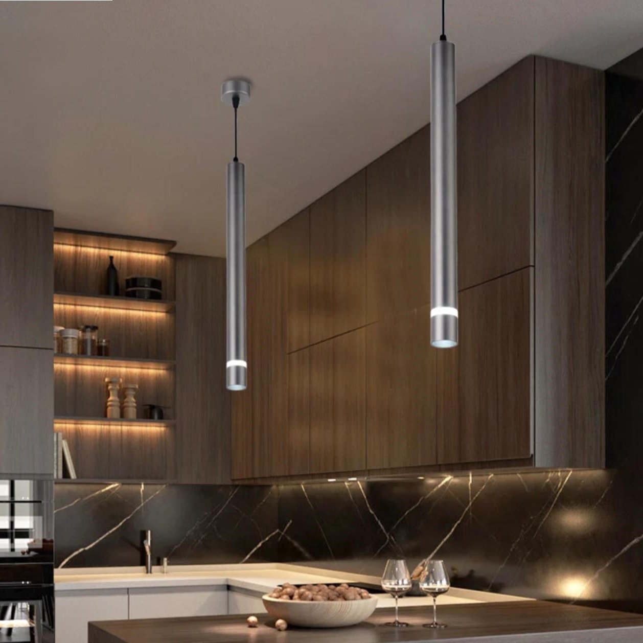 Modern Cylinder Pendant Light 12W