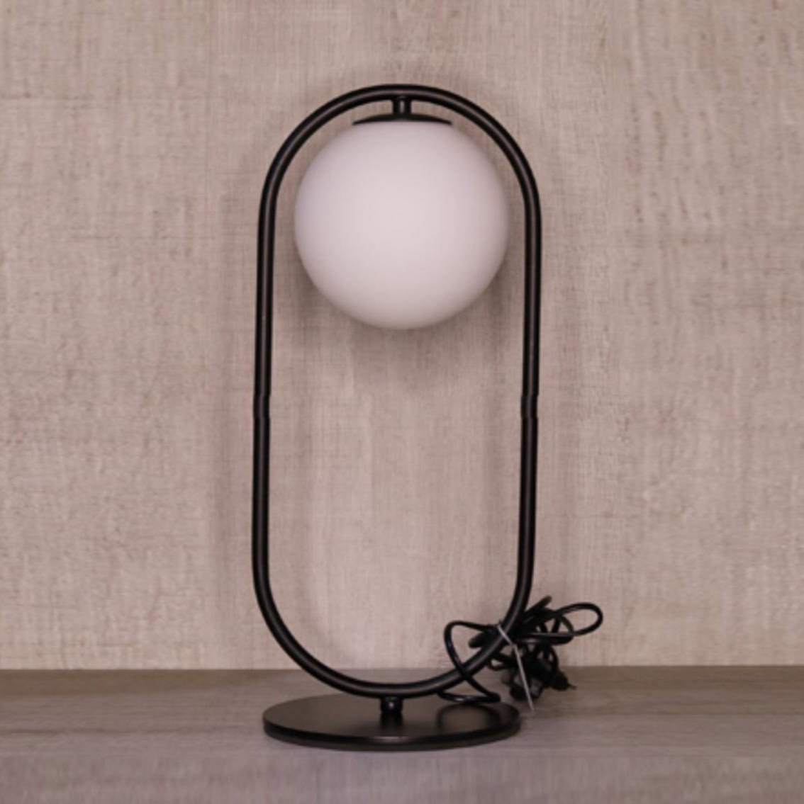 Table Lamp Oval Shape with Milky Ball