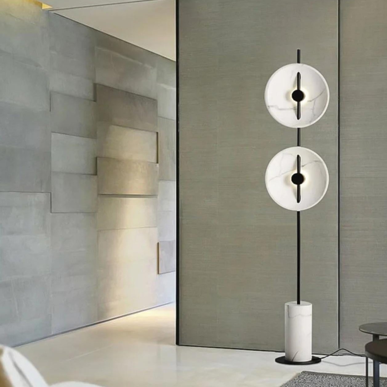 Modern White Marble Luxury Floor Lamp