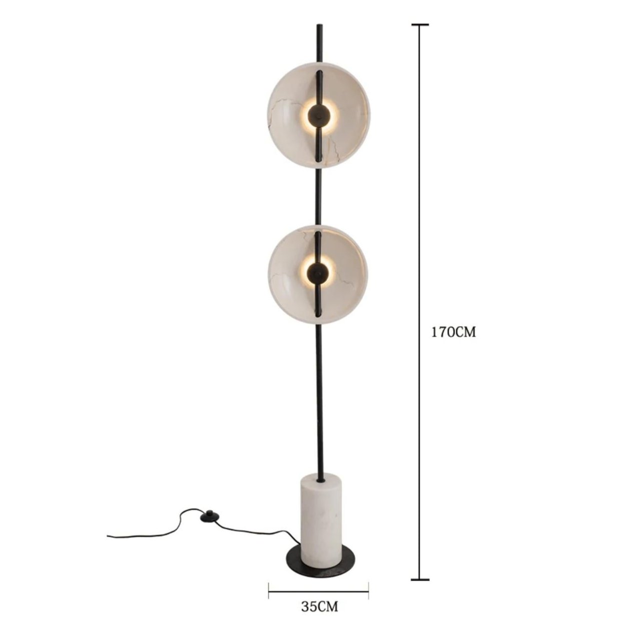 Modern White Marble Luxury Floor Lamp