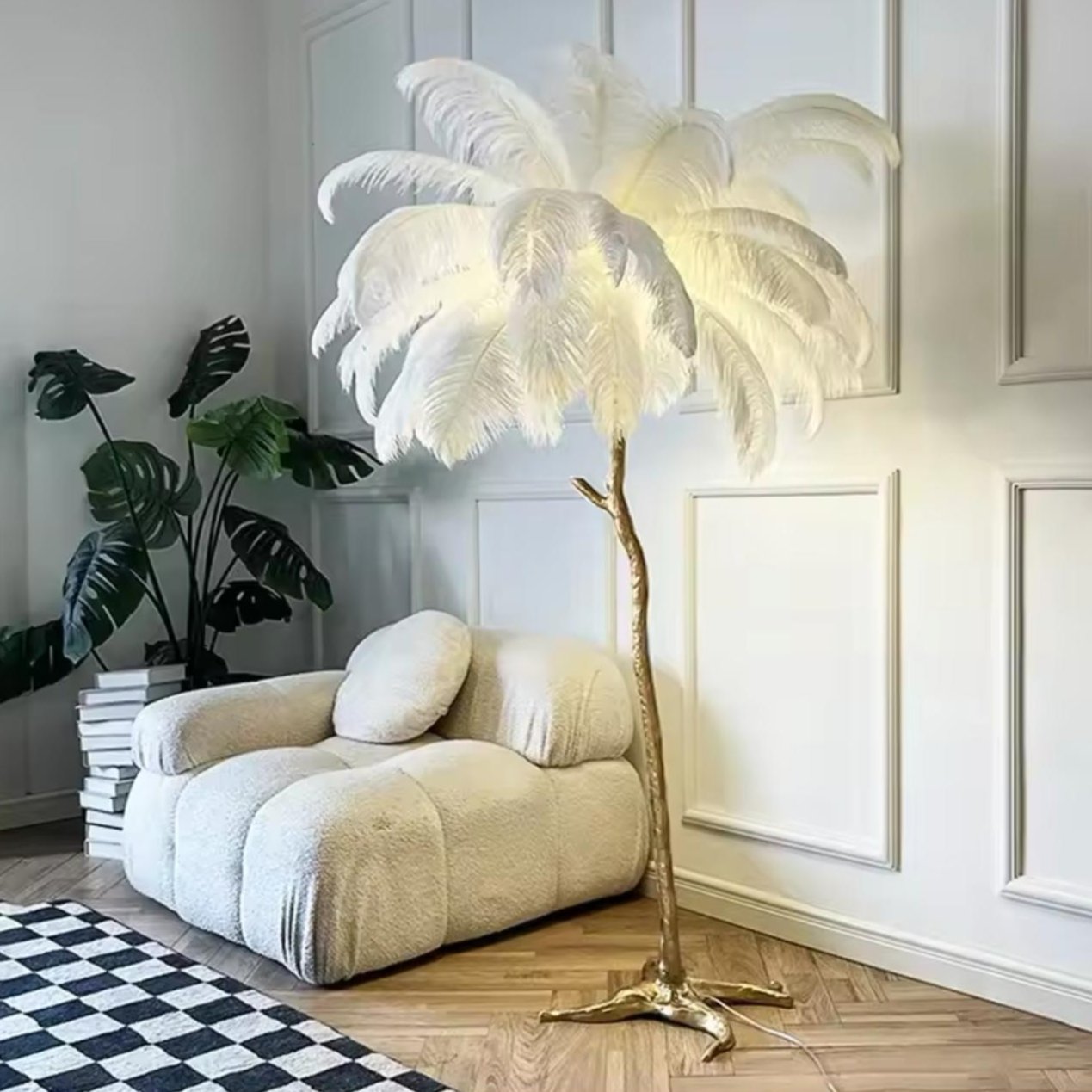 Nordic Feather Led Floor Lamp