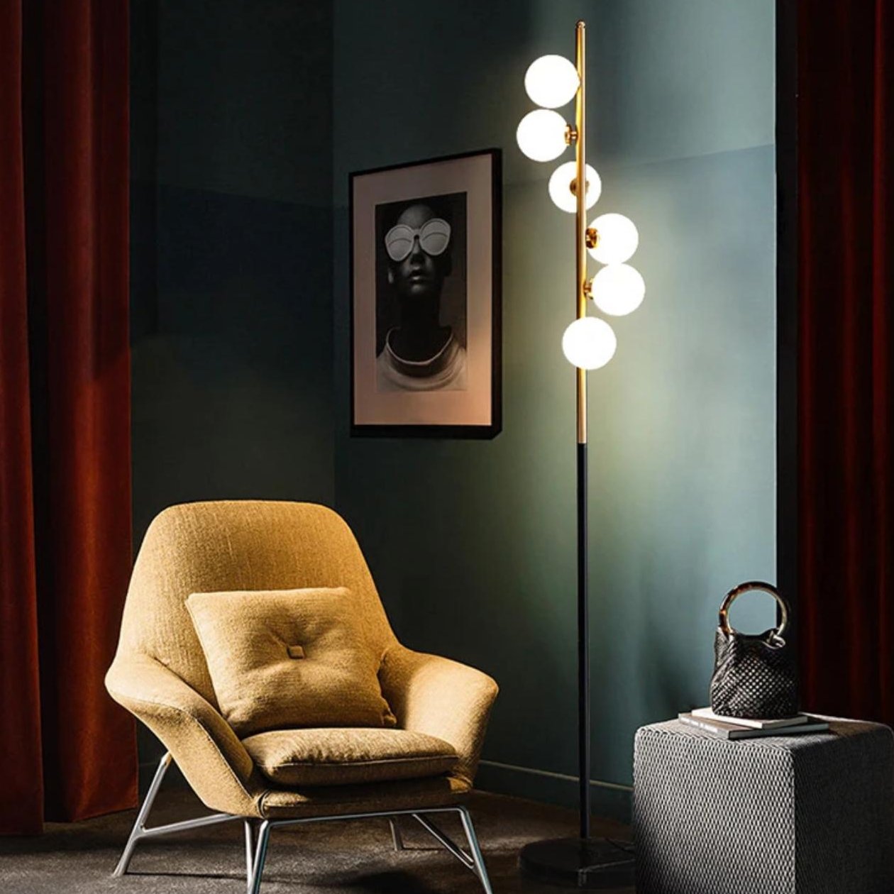 Nordic Modern Glass Ball Floor Lamp