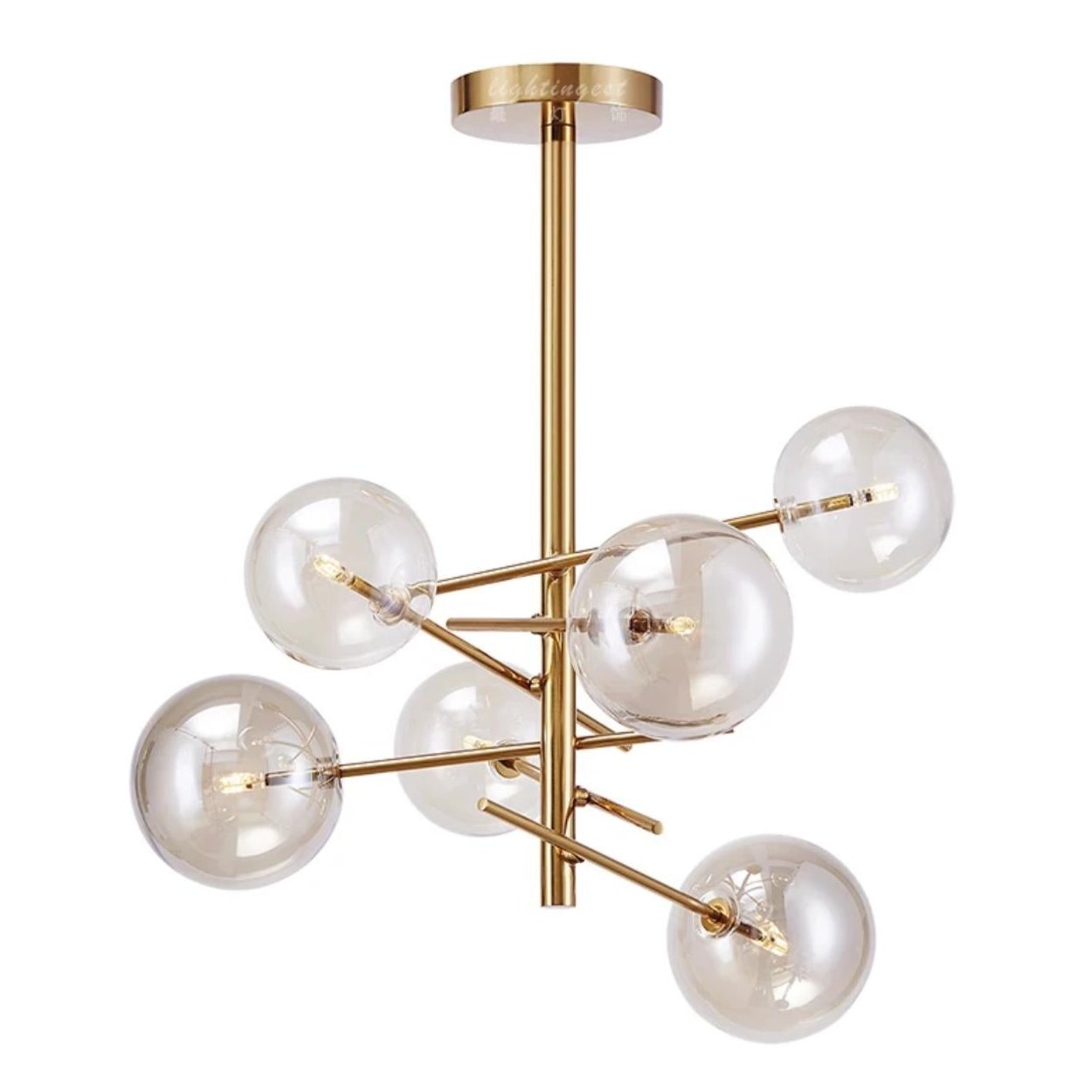 Vertical Modern Ball Chandelier