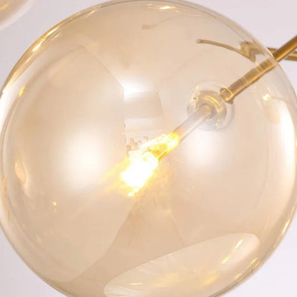 Vertical Modern Ball Chandelier