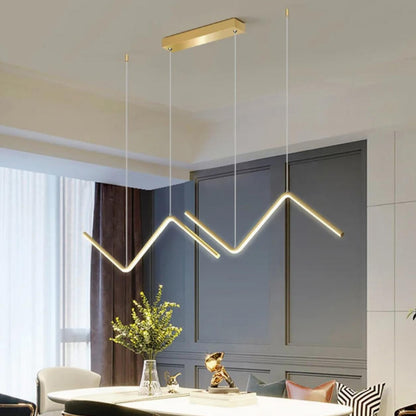 Modern Led Zigzag Chandelier