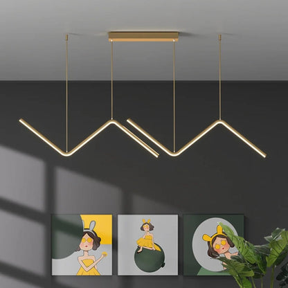 Modern Led Zigzag Chandelier