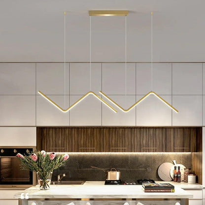 Modern Led Zigzag Chandelier