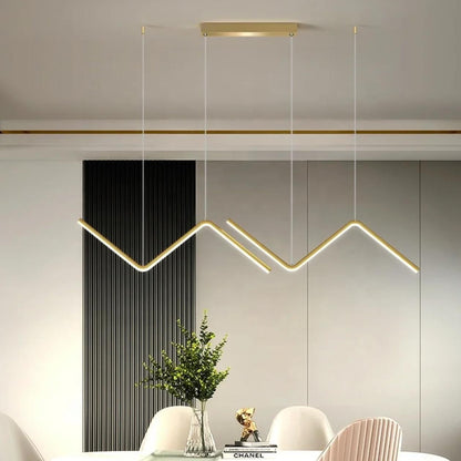 Modern Led Zigzag Chandelier