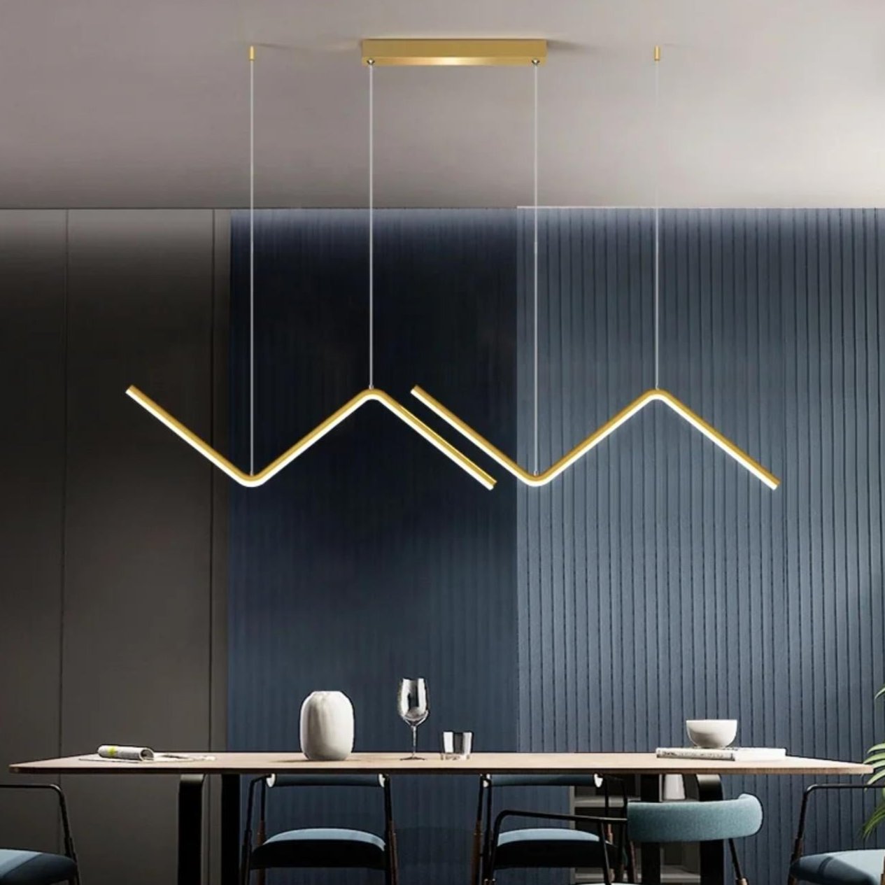 Modern Led Zigzag Chandelier