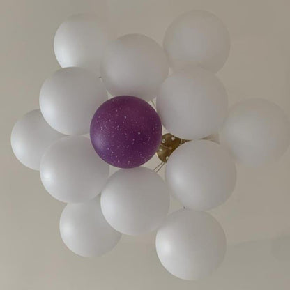 Moon Balls With Middle Purple Ball Chandelier