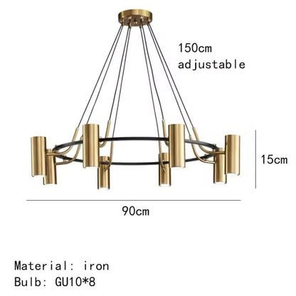 Simple Circle With Spotlight Chandelier