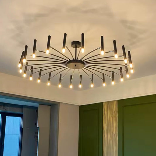 Round Adjustable Candles Chandelier