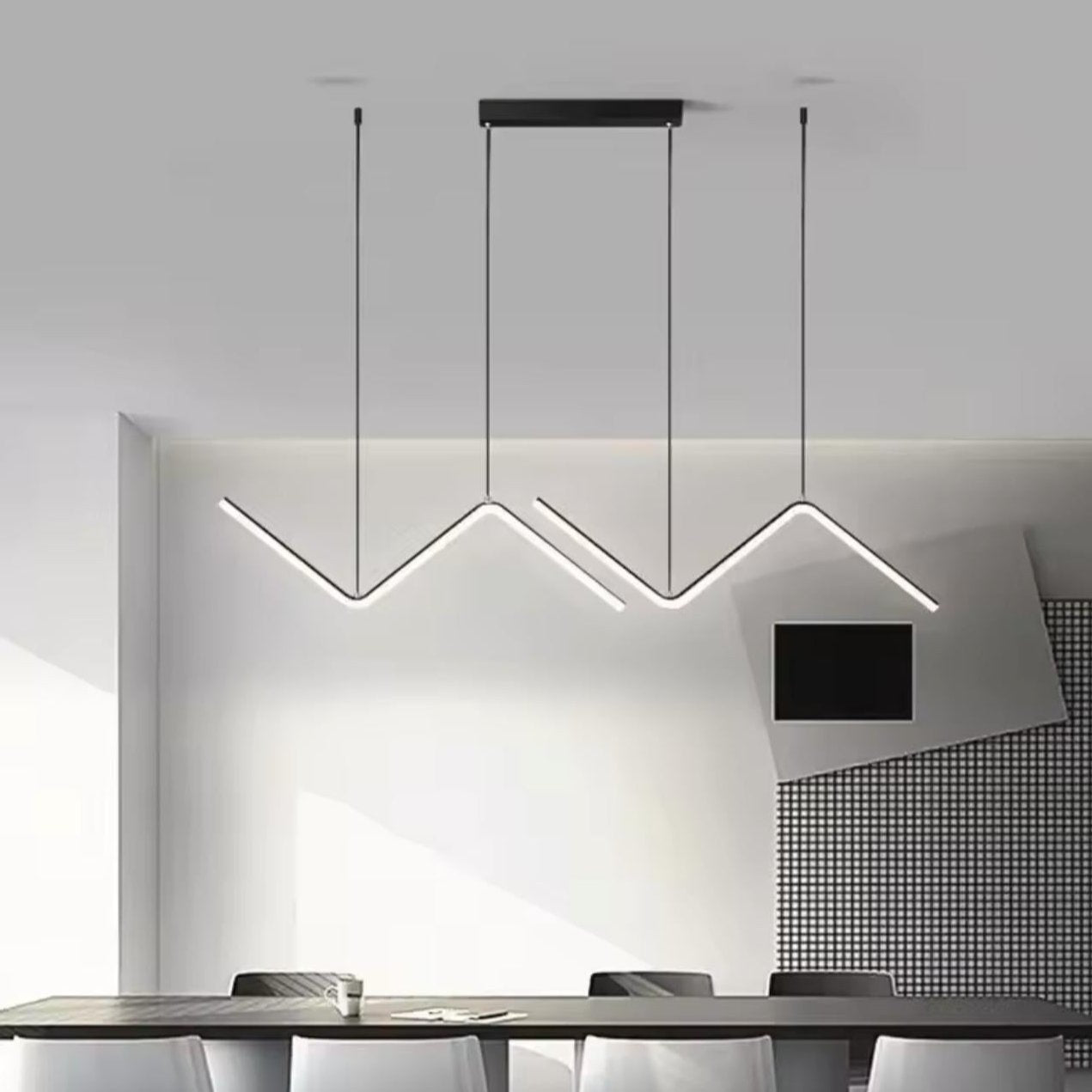 Modern Led Zigzag Chandelier